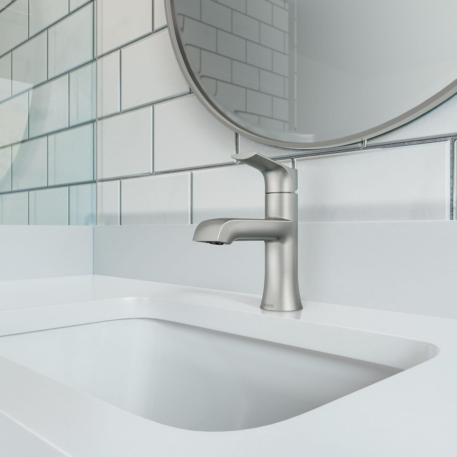 Moen 84540SRN LISO Bathroom Faucet, Spot Resist Brushed Nickel