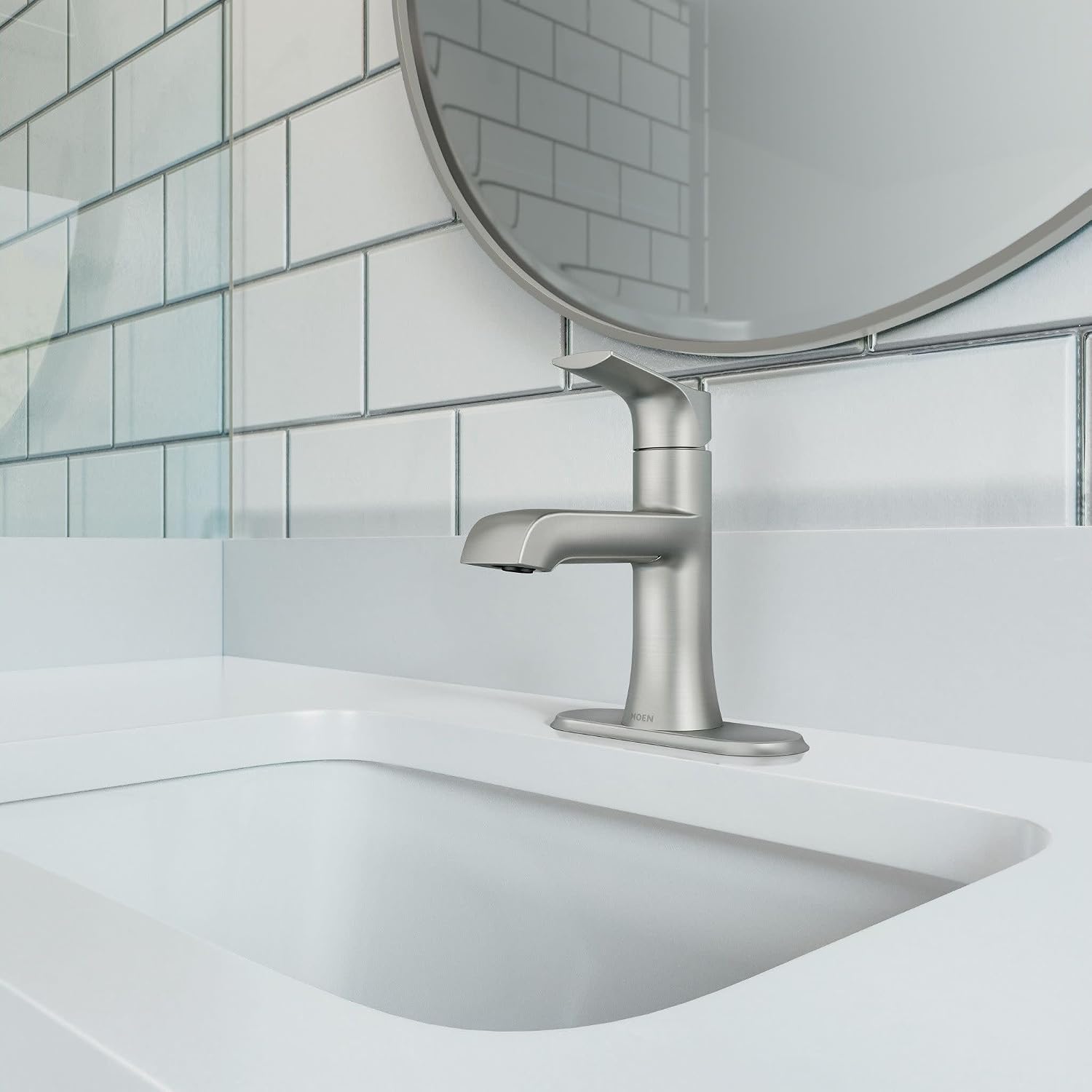 Moen 84540SRN LISO Bathroom Faucet, Spot Resist Brushed Nickel