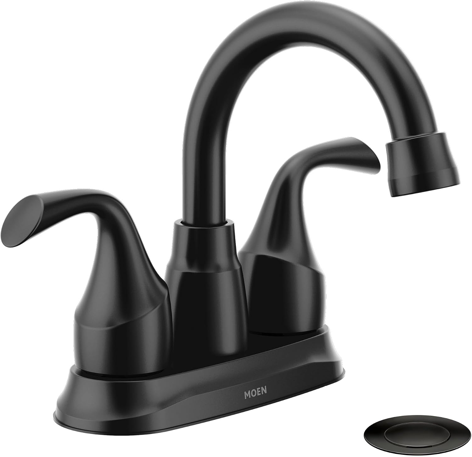 Moen Idora Centerset Bathroom Faucet, Matte Black, 84115BL