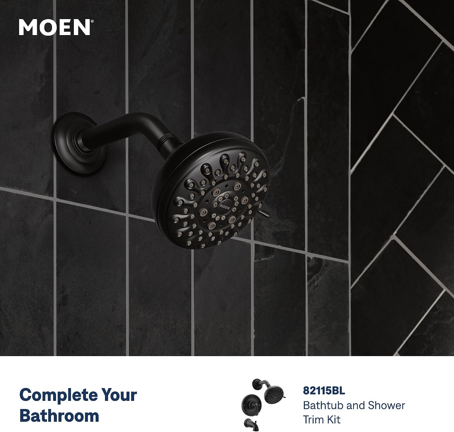 Moen Idora Centerset Bathroom Faucet, Matte Black, 84115BL