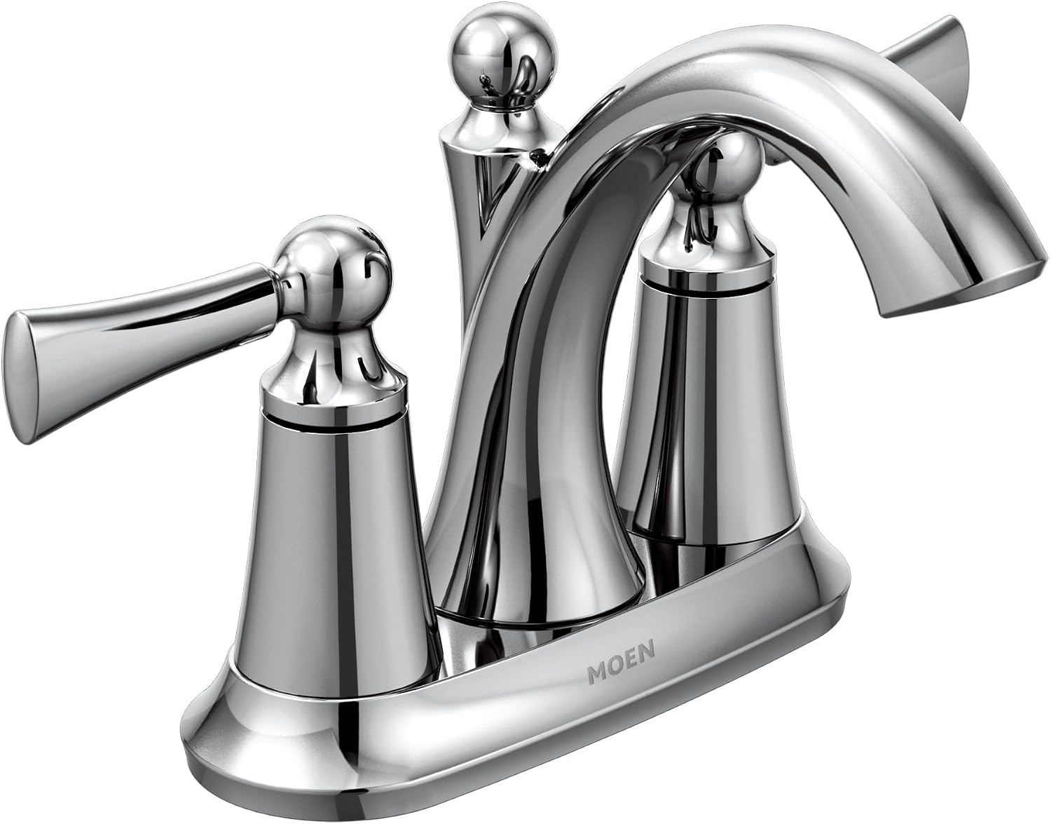 Moen 4505 Chrome Two-Handle Bathroom Faucet, 5.50 x 8.13 x 10.13 inches