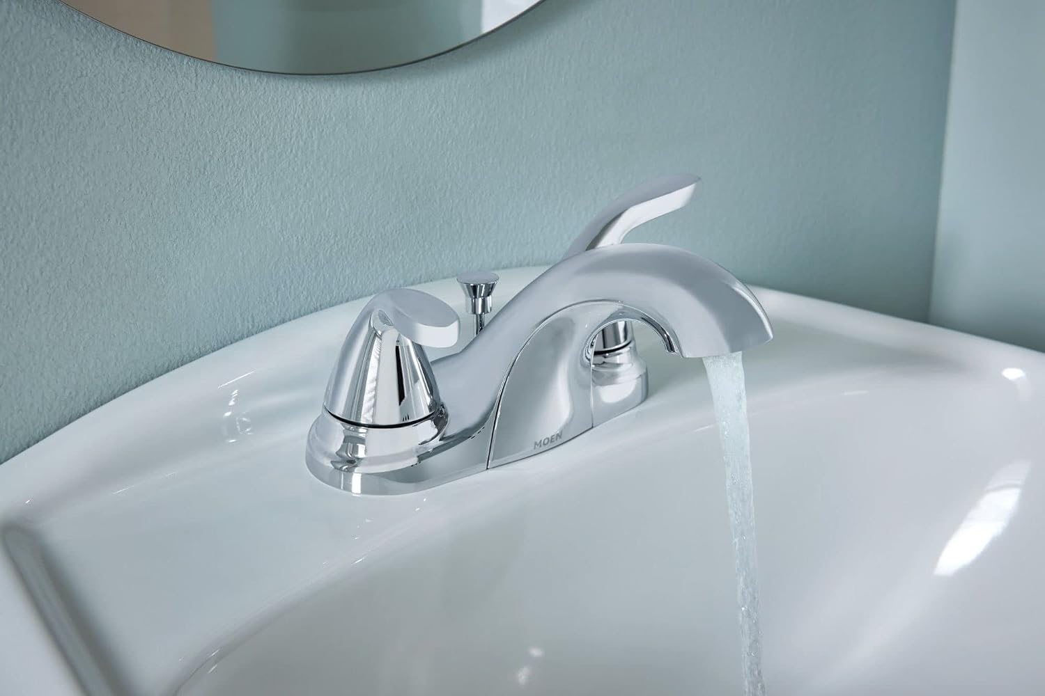 Moen 84603 Adler Chrome Two Handle Bathroom Faucet 4 in. Centerset 2