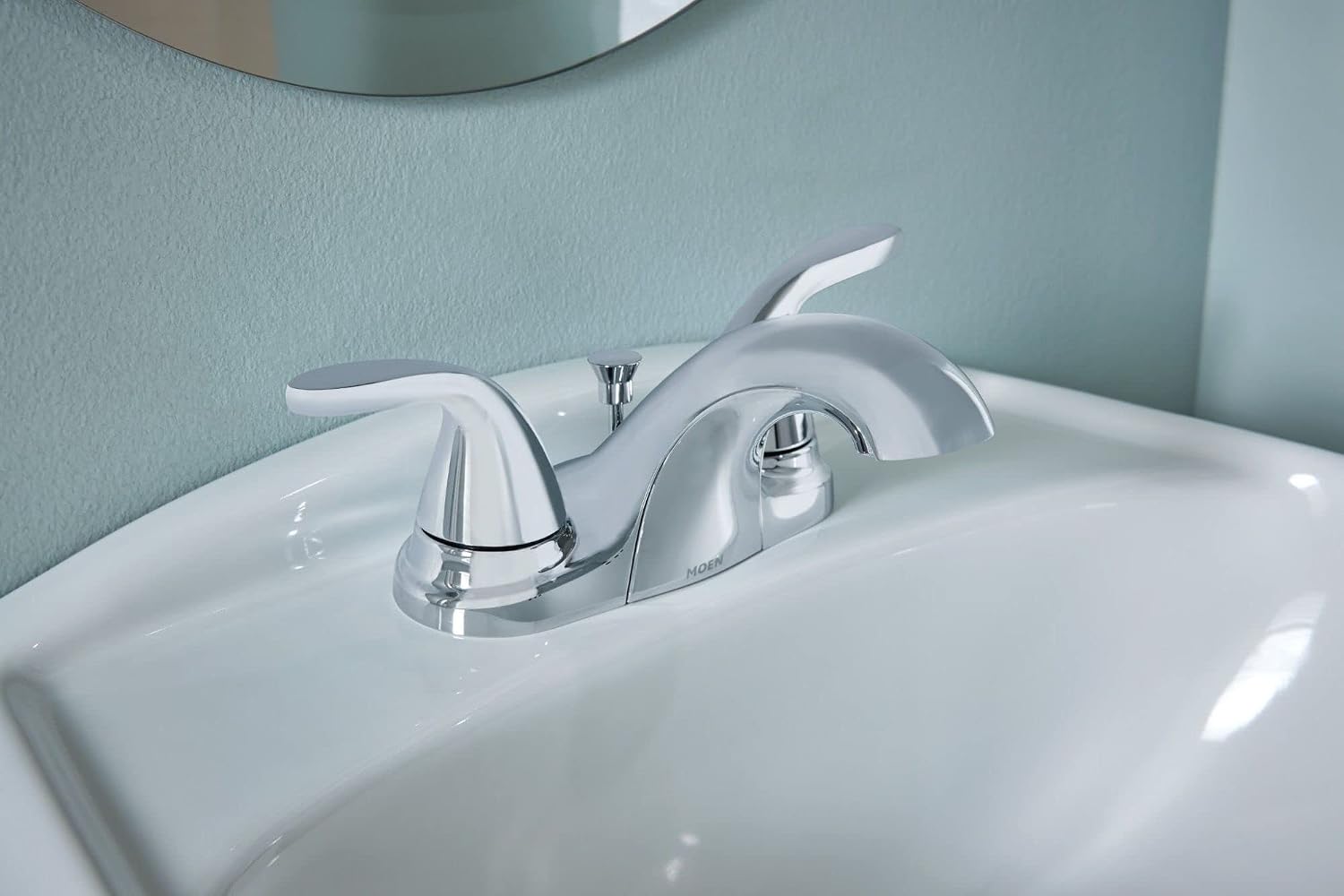 Moen 84603 Adler Chrome Two Handle Bathroom Faucet 4 in. Centerset 2