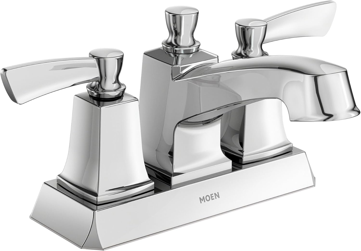Moen WS84922 Two-Handle Low Arc Bathroom Faucet, Chrome