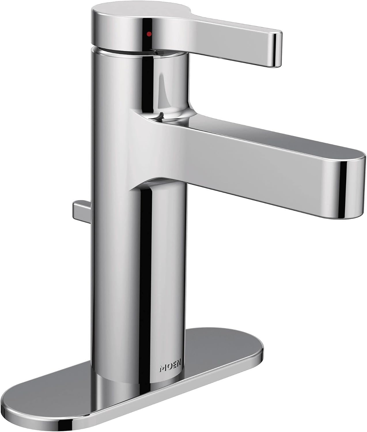 Moen Vichy Chrome One-Handle Single Hole Modern Bathroom Faucet, 6710