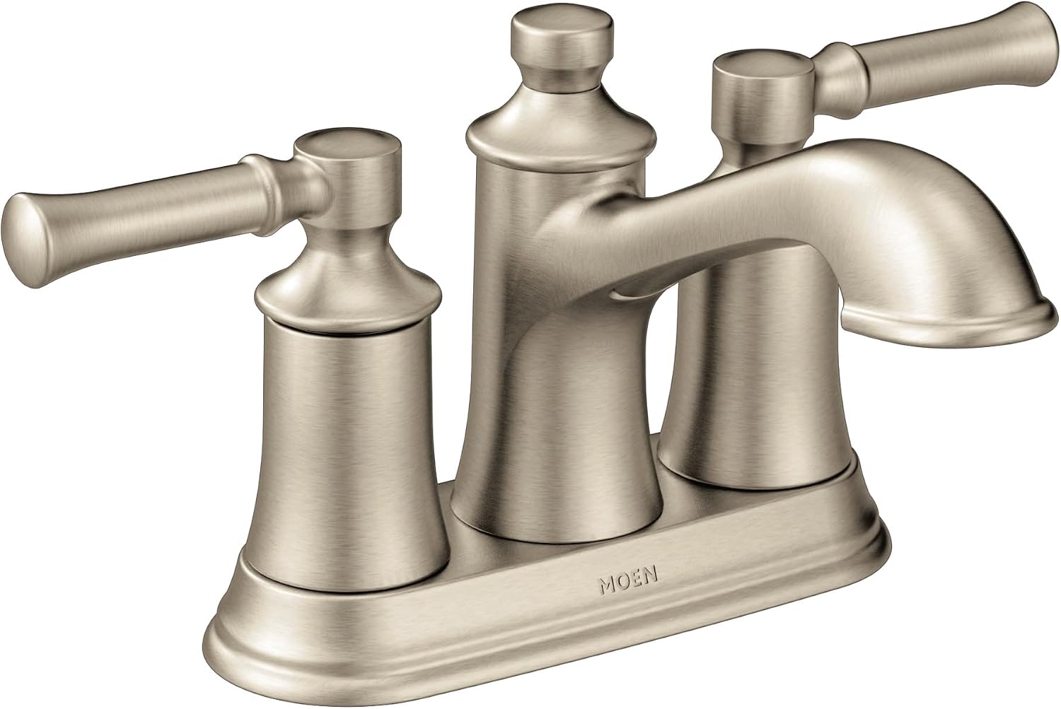 Moen 6802BN Dartmoor two-handle low arc bathroom faucet, Brushed Nickel, 1