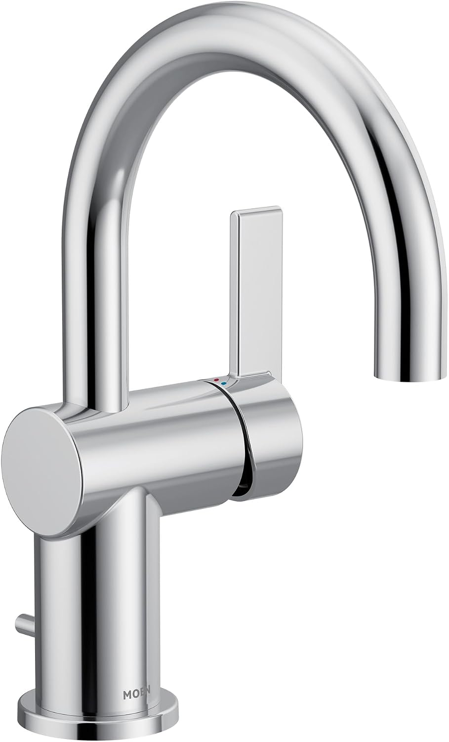 Moen 6221 Cia Single Handle Bathroom Sink Faucet with Optional Deck Plate Included, Chrome