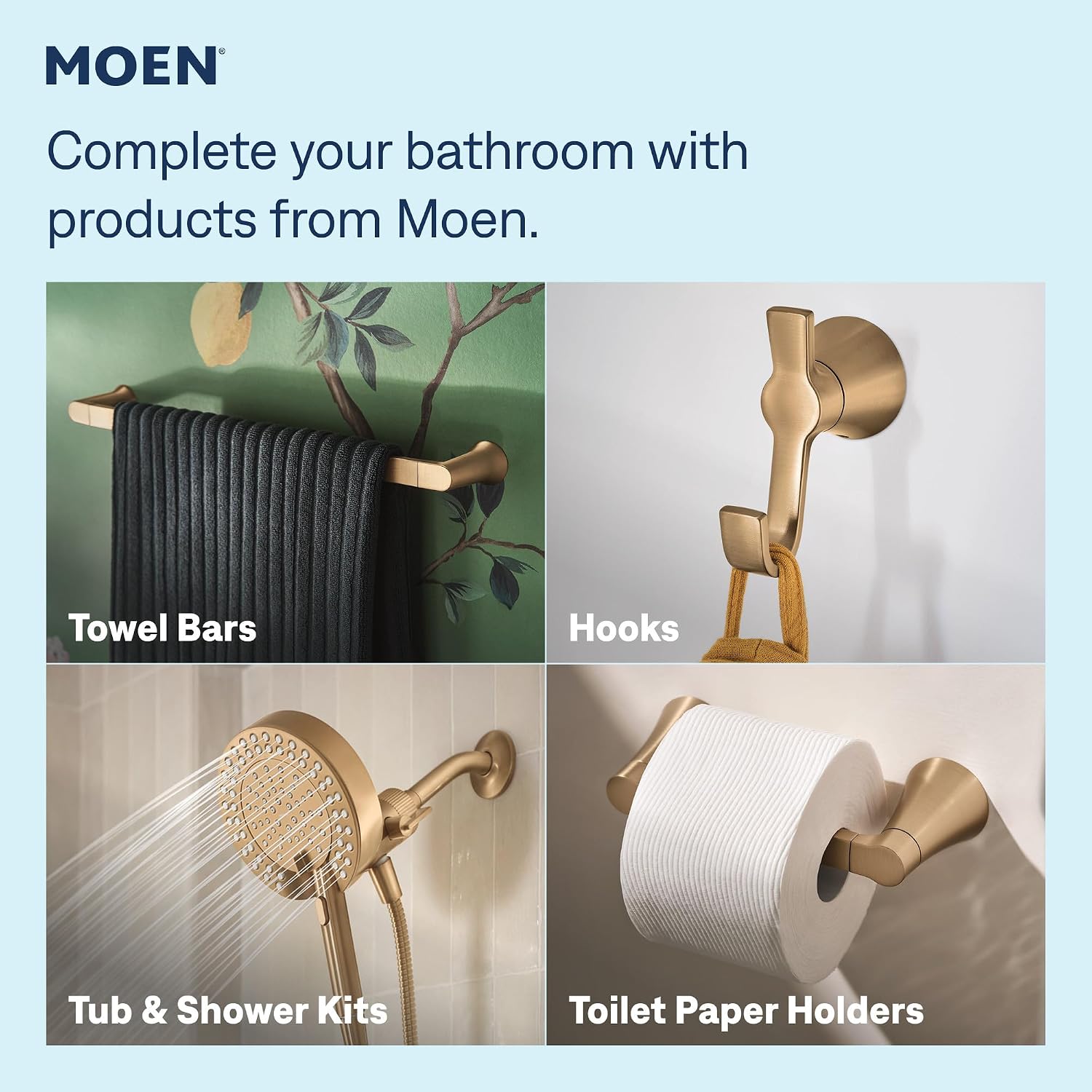 Moen 84023BZG Ronan Widespread Bath Faucet, Bronze Gold Bronzed Gold