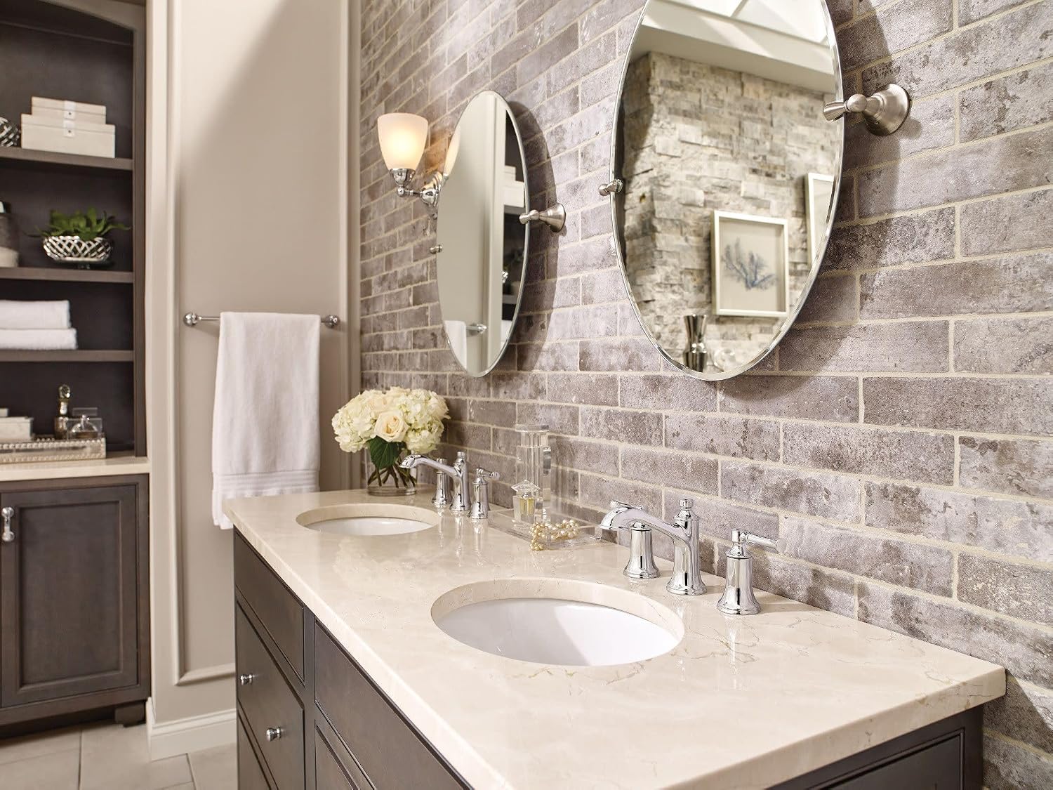 Moen T6805 Dartmoor Widespread Bath Faucet Trim, Chrome