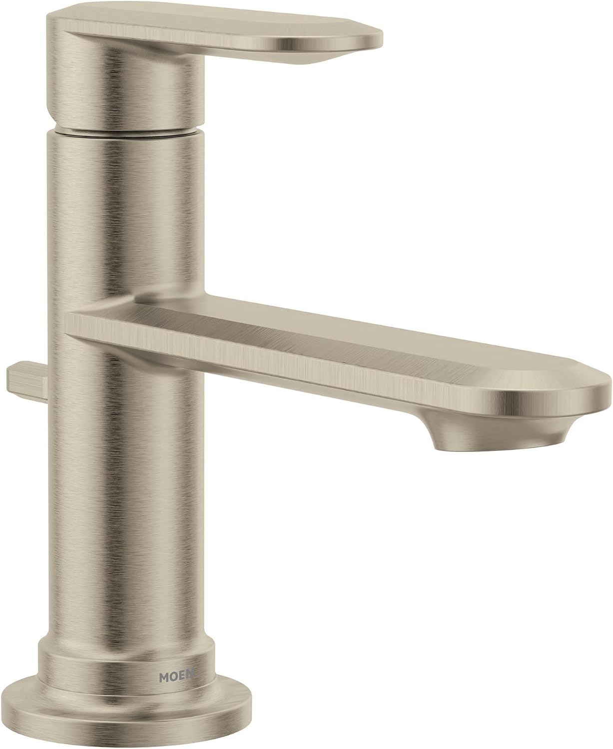 Moen Greenfield Brushed Nickel Single Handle Bathroom Sink Faucet with Optional Deckplate, 6504BN