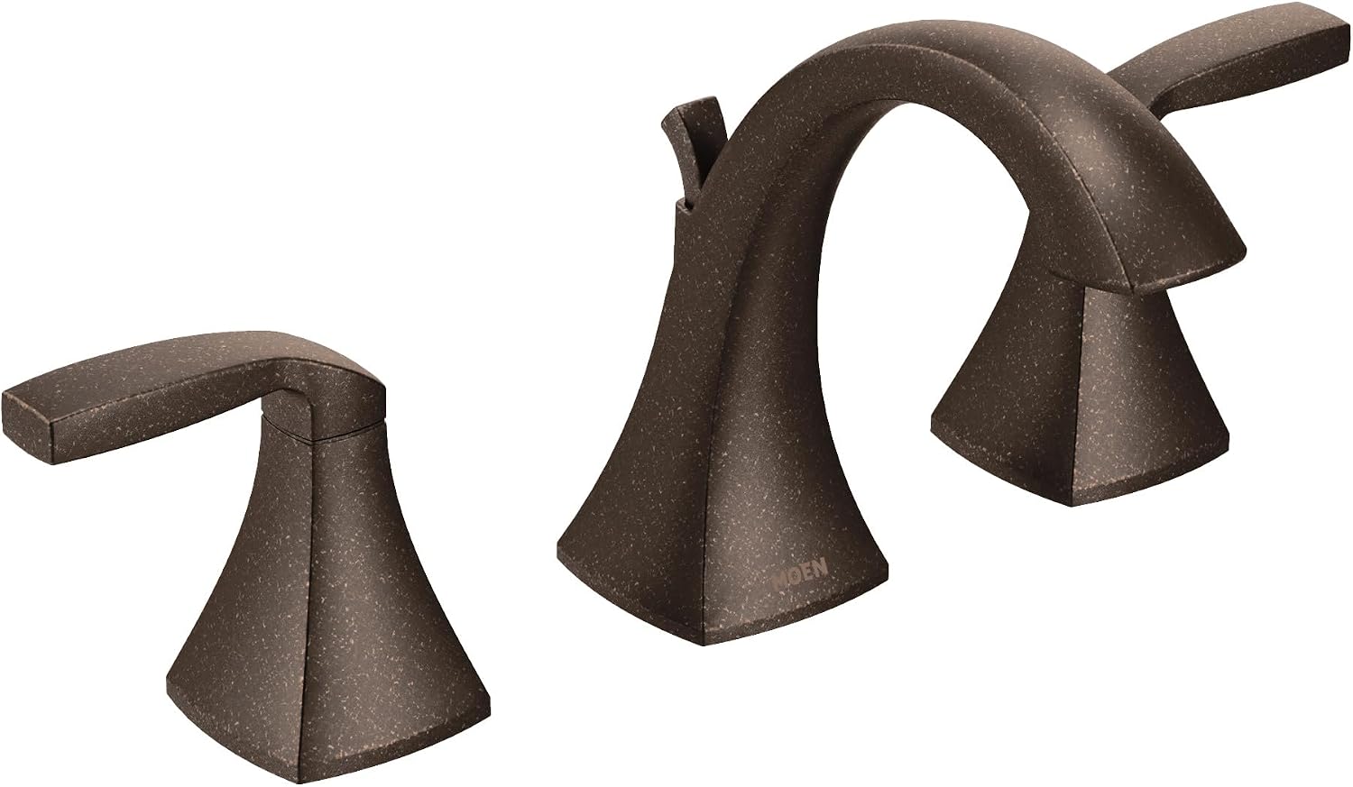Moen Voss Oil-Rubbed Bronze Contemporary Two-Handle Widespread Bathroom Sink Faucet Trim Kit for Adjustable 3-Hole Installations, Valve Required, T6905ORB