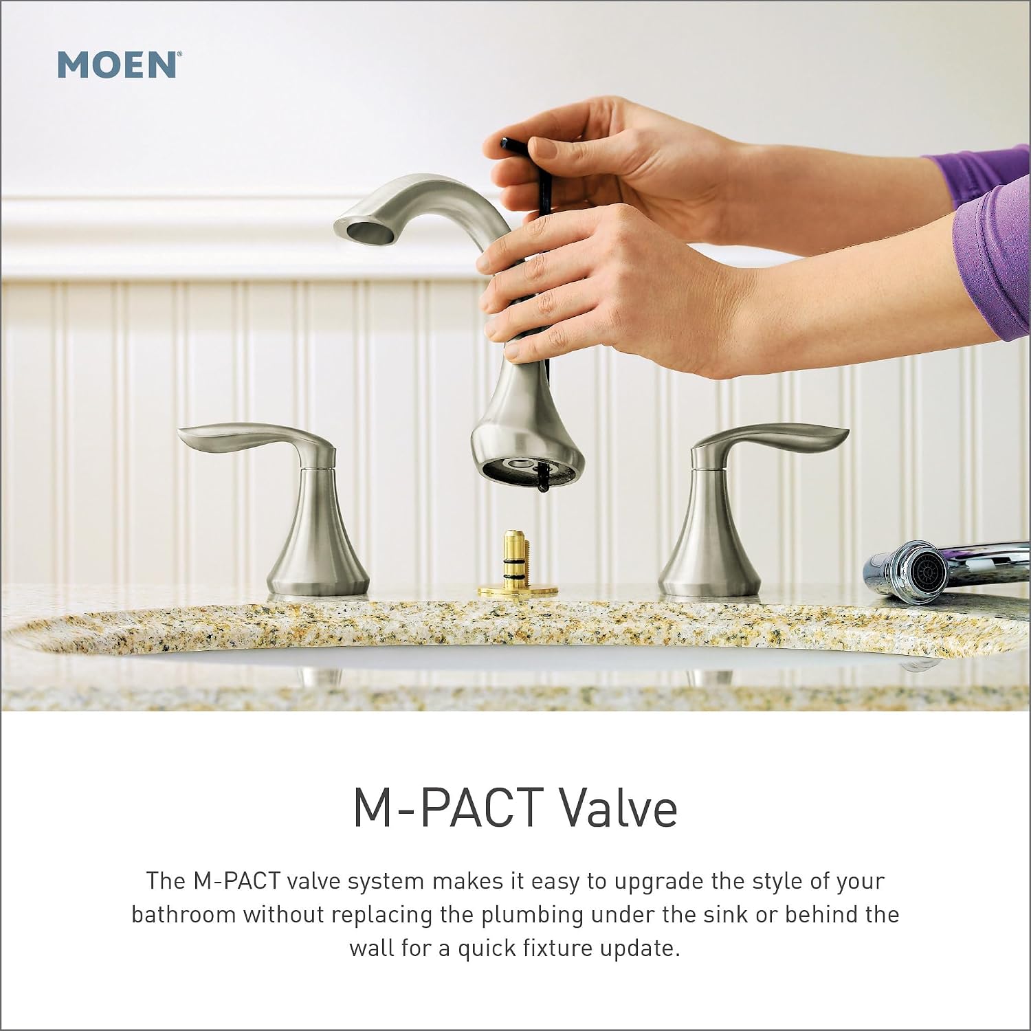 Dartmoor Brushed Nickel Two-Handle Bathroom Faucet