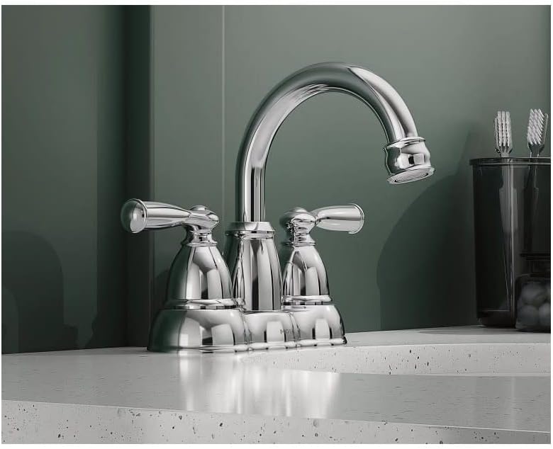 Moen WS84913 Two-Handle High Arc Bathroom Faucet, Chrome