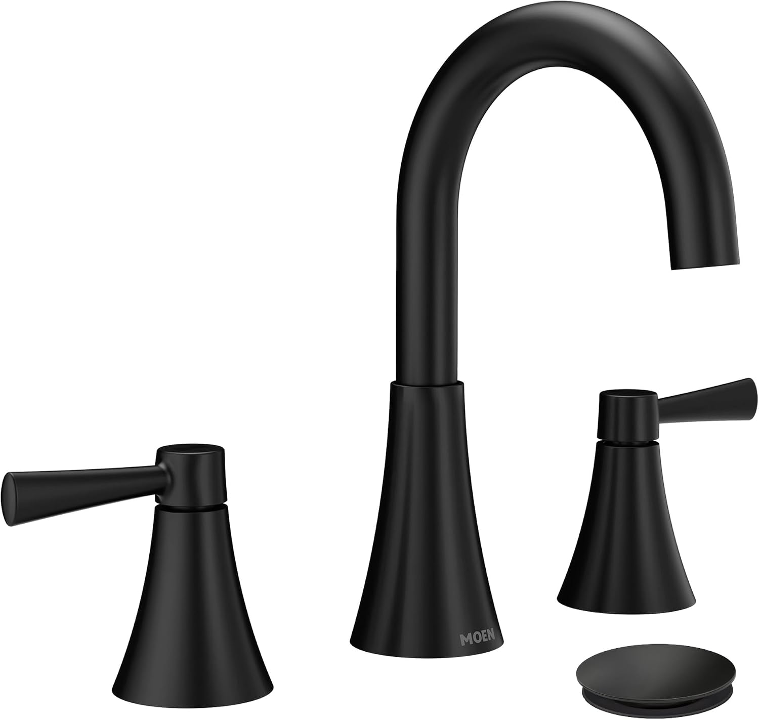 Moen Ronan Widespread Bathroom Faucet, Matte Black, 84023BL