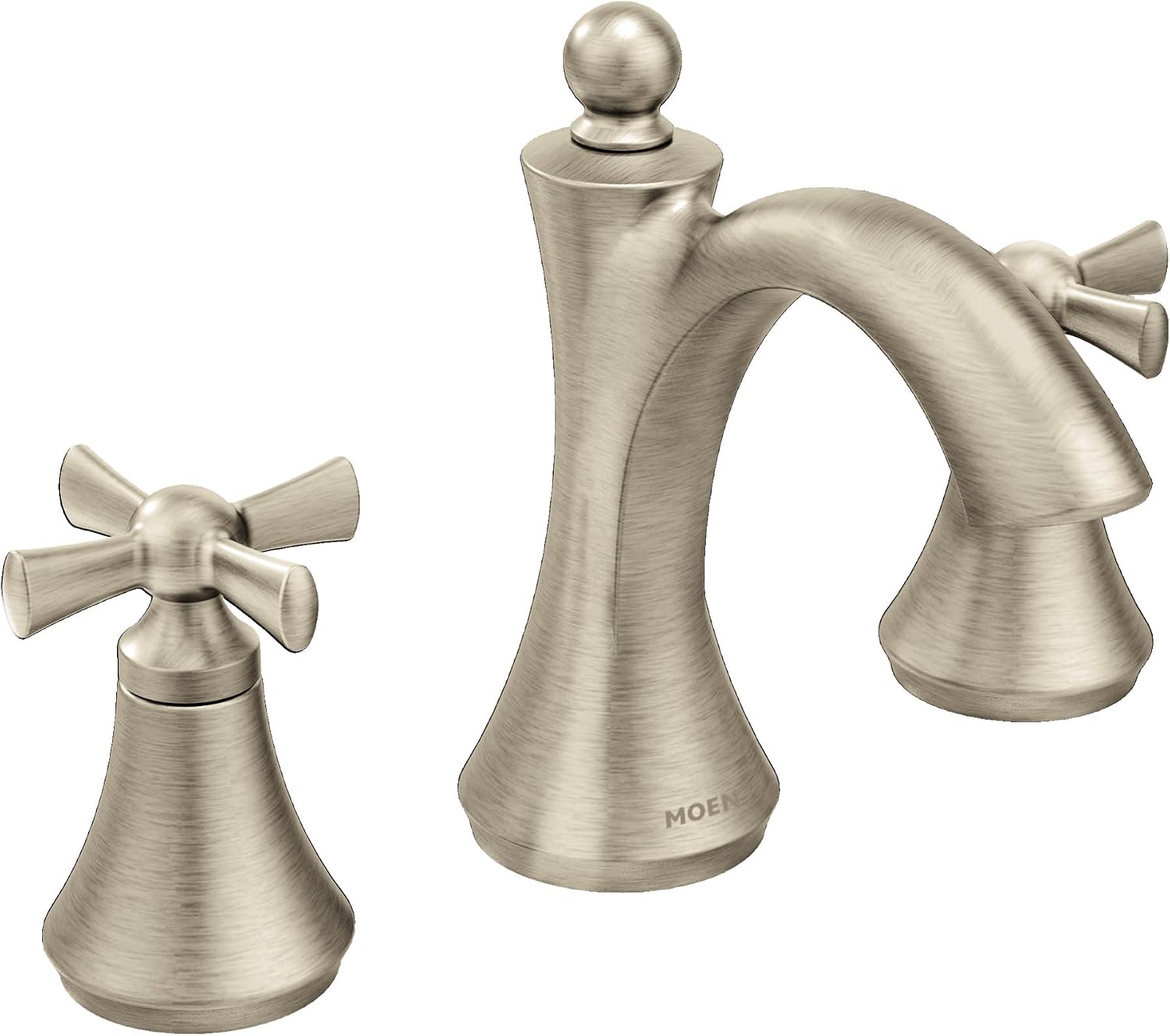 Moen T4524BN Wynford Two-Handle High Arc Bathroom Faucet, Brushed Nickel
