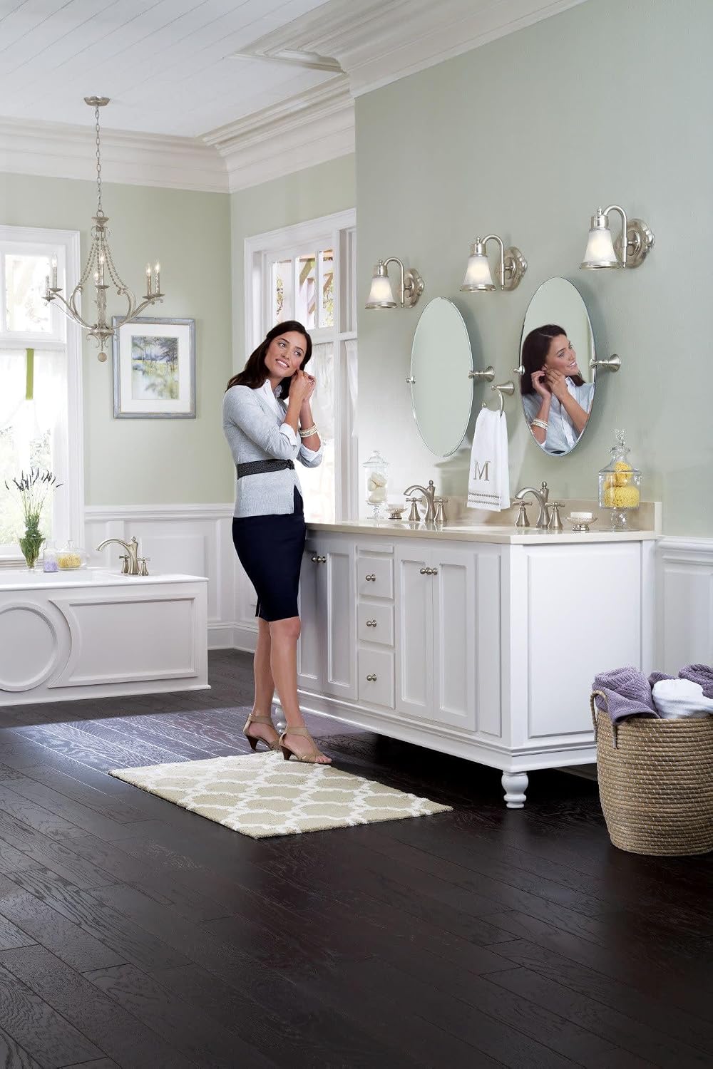 Moen T4524BN Wynford Two-Handle High Arc Bathroom Faucet, Brushed Nickel