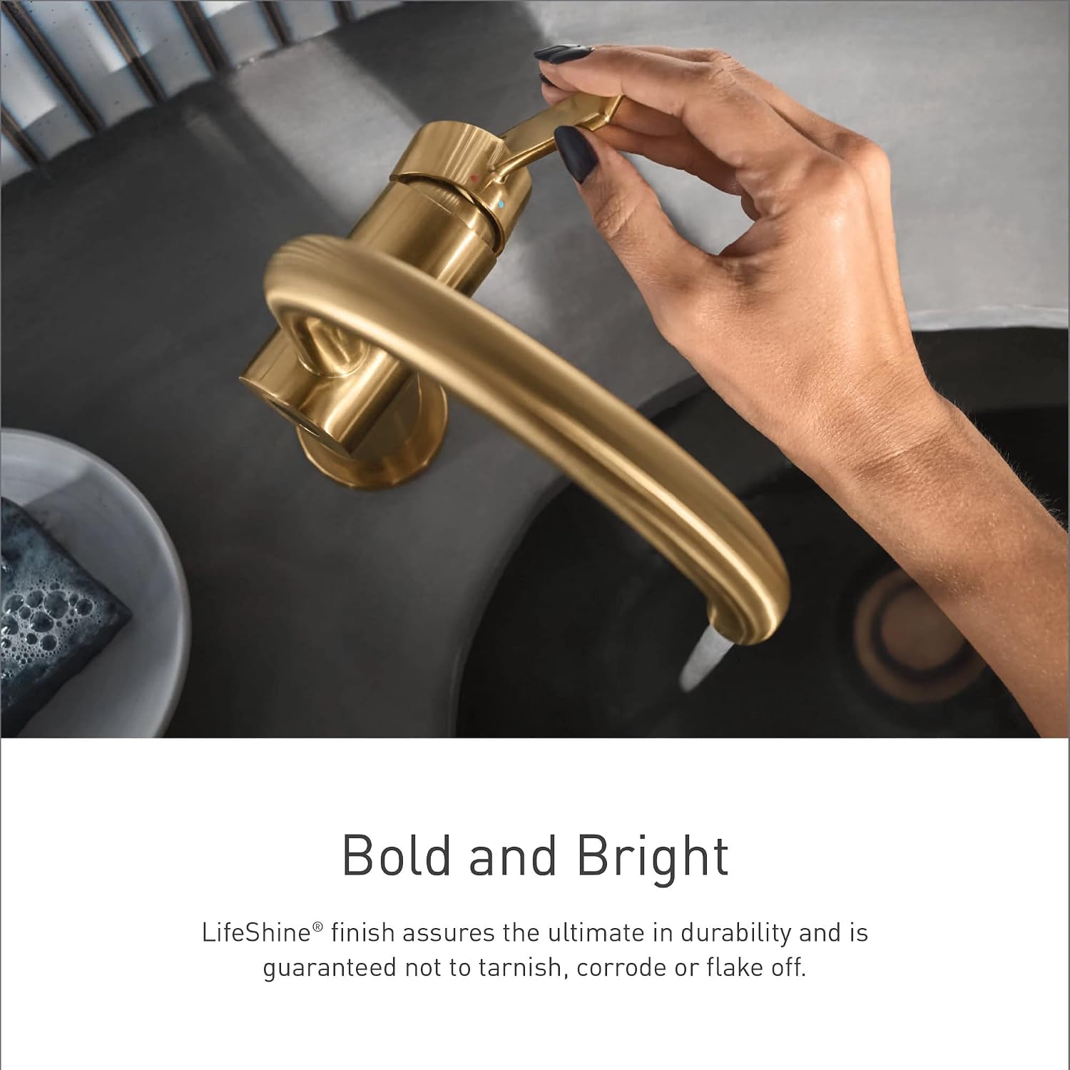 Moen Voss Wall Mount Bathroom Faucet Trim, Valve Required, Brushed Gold, T6906BG