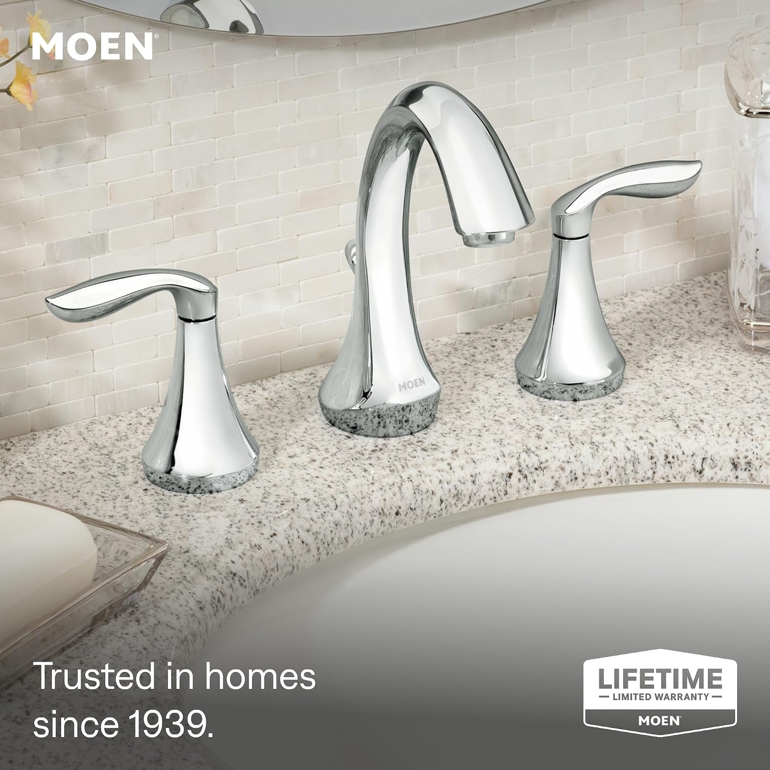 Moen Eva Widespread Bathroom Faucet, Chrome, TV6420