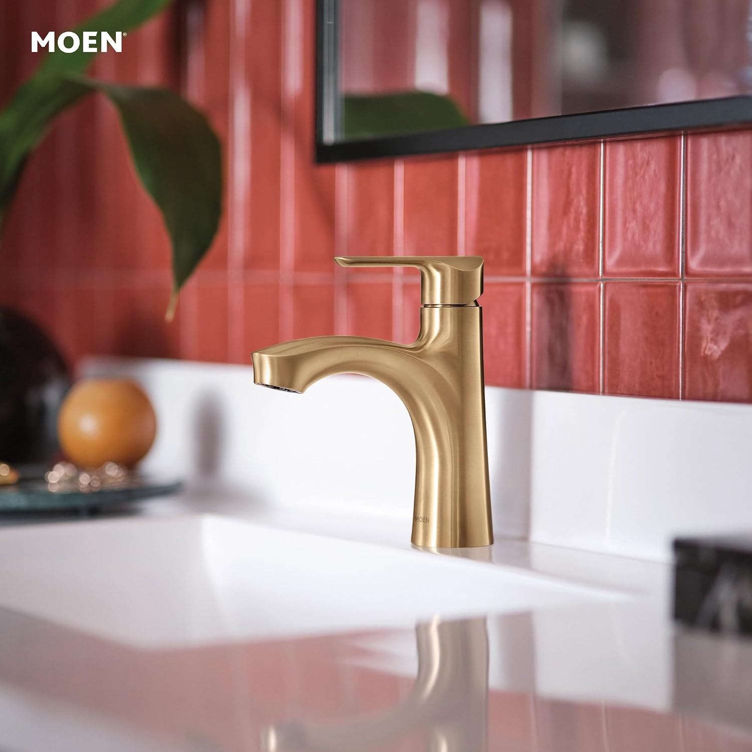 Moen Findlay Single Handle Bathroom Faucet, Bronzed Gold, 84516BZG
