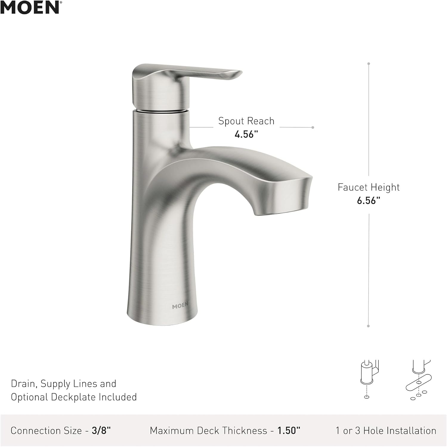 Moen Findlay Single Handle Bathroom Faucet, Bronzed Gold, 84516BZG