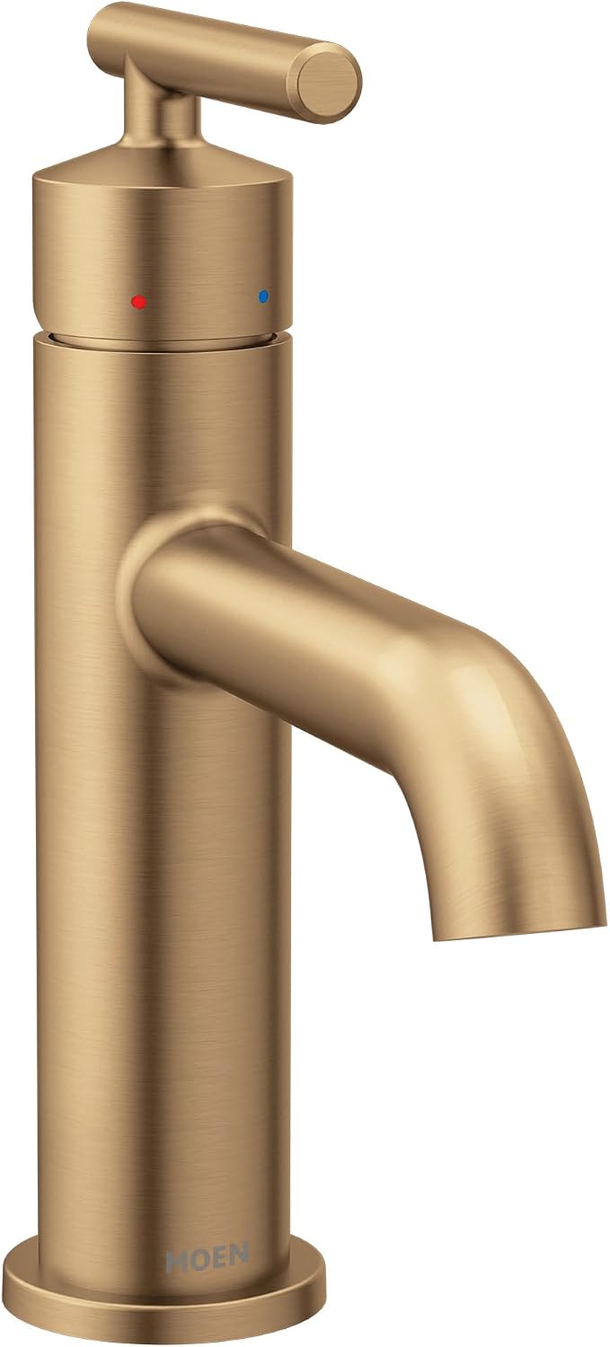 Moen Gibson One-Handle Bathroom Faucet, Bronzed Gold, 6145BZG