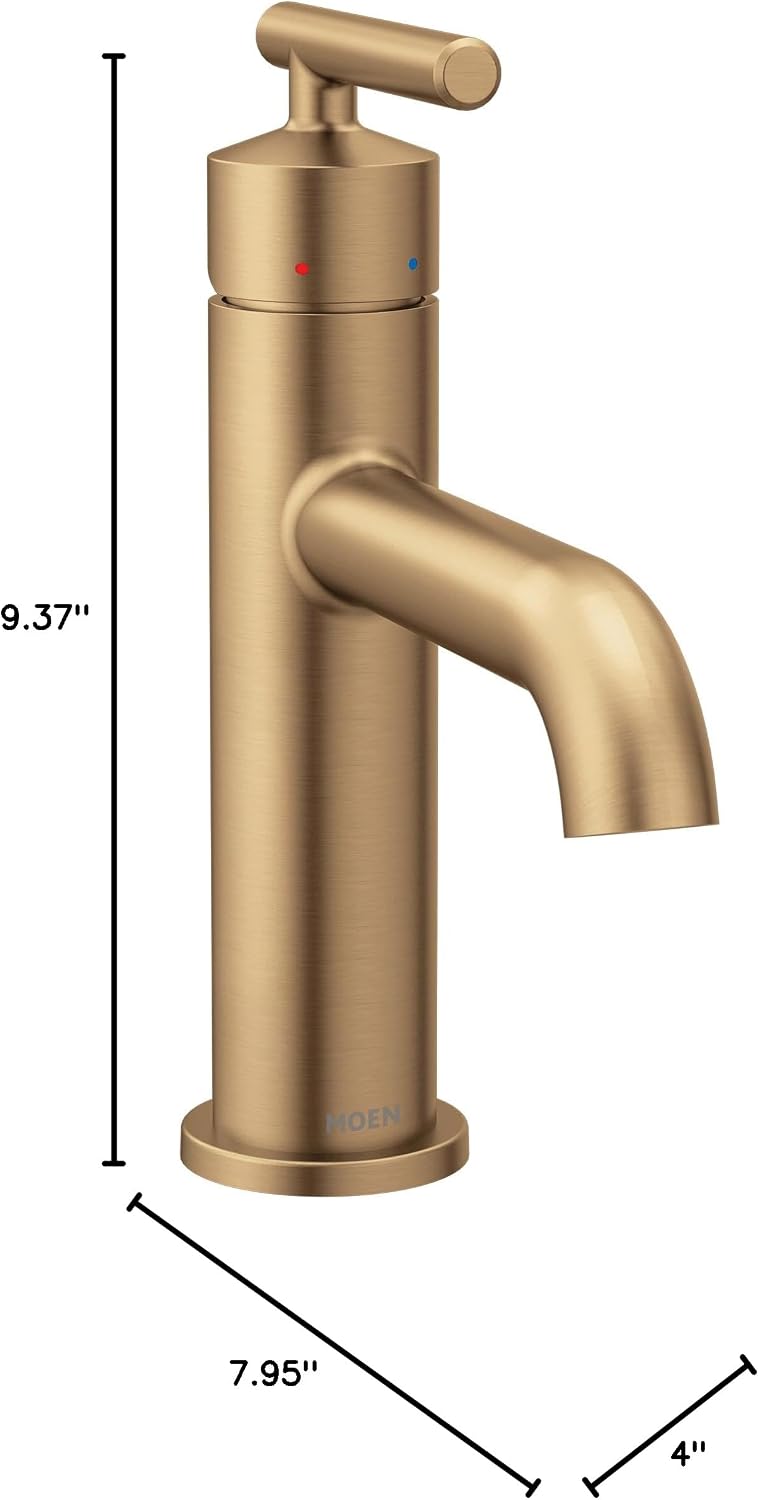 Moen Gibson One-Handle Bathroom Faucet, Bronzed Gold, 6145BZG