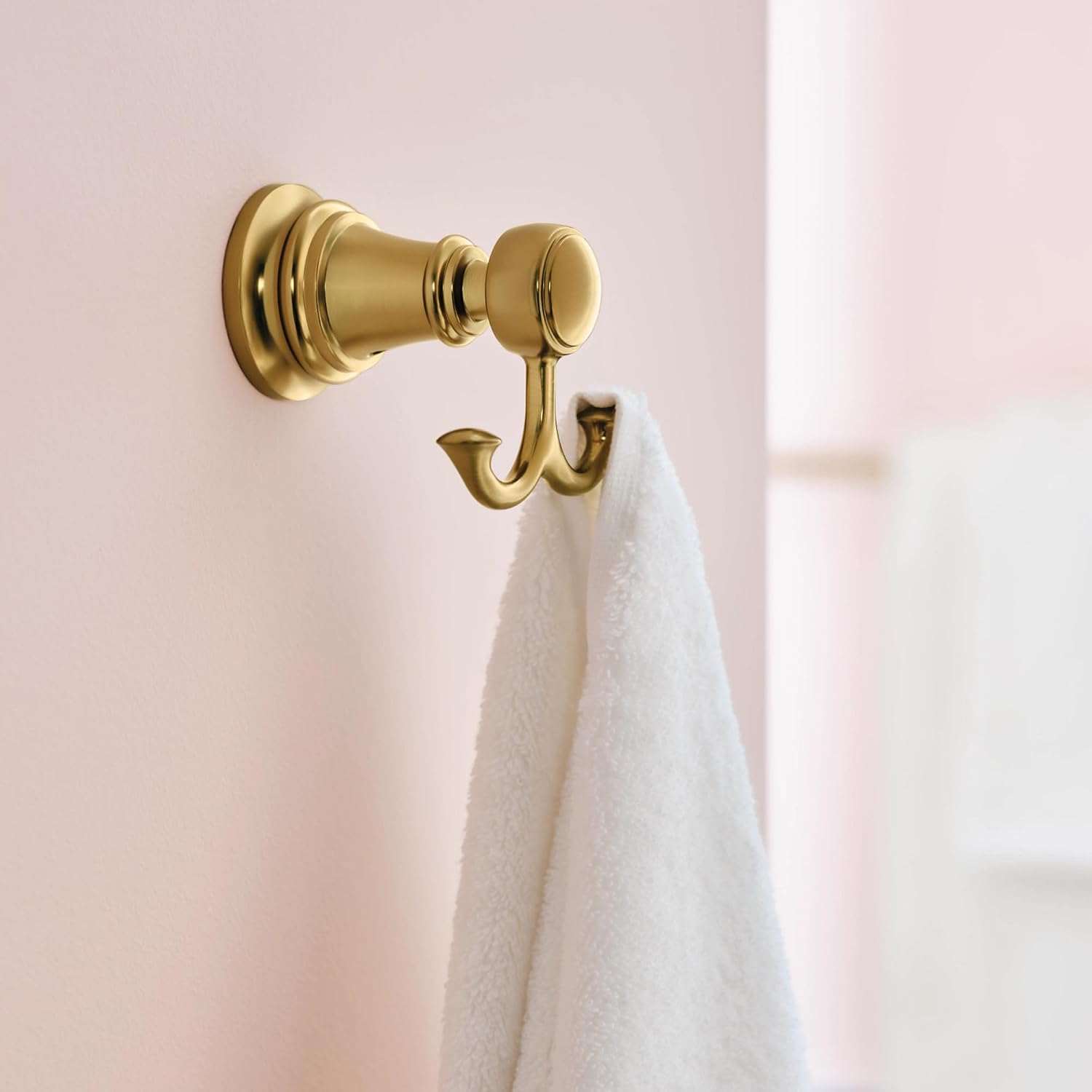 Moen YB8403BG Weymouth Double Robe Hook, Brushed Gold