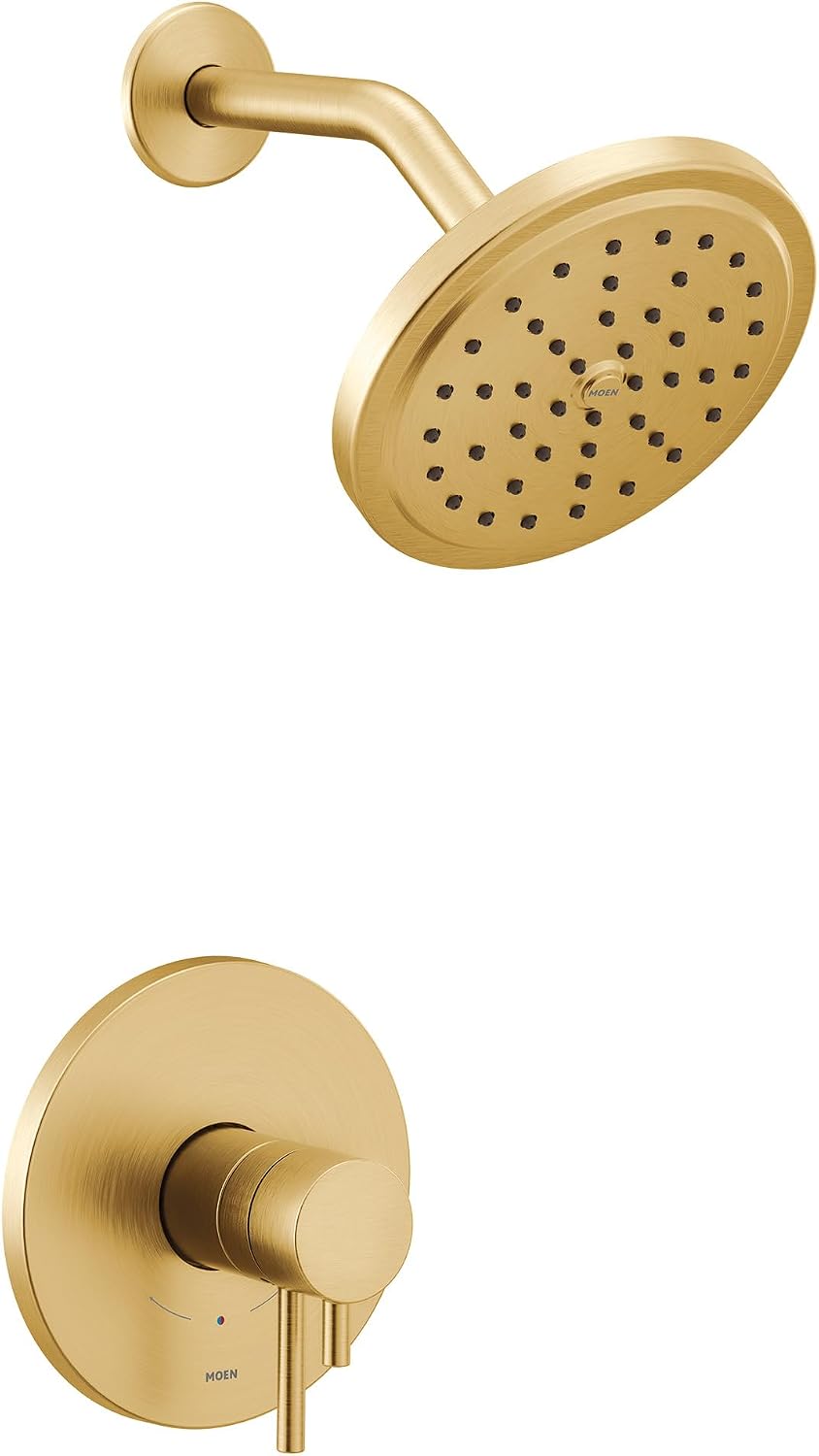 Moen Align Brushed Gold M-CORE 4-Series Thermostatic Shower Trim, Valve Required, UT4292EPBBG