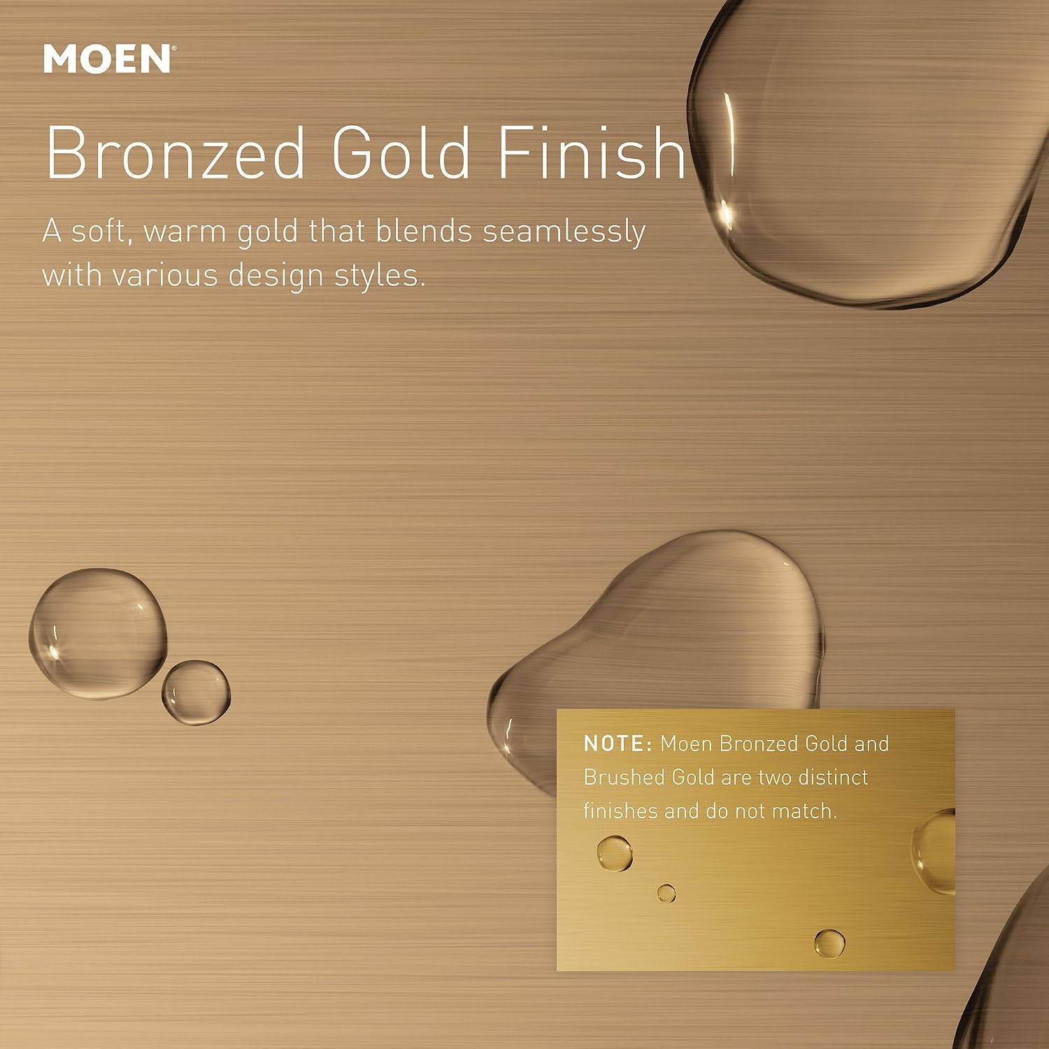 Moen Ronan Single Hole Bathroom Faucet, Bronzed Gold