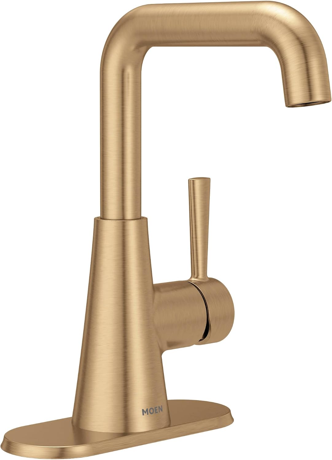 Moen Ronan Single Hole Bathroom Faucet, Bronzed Gold