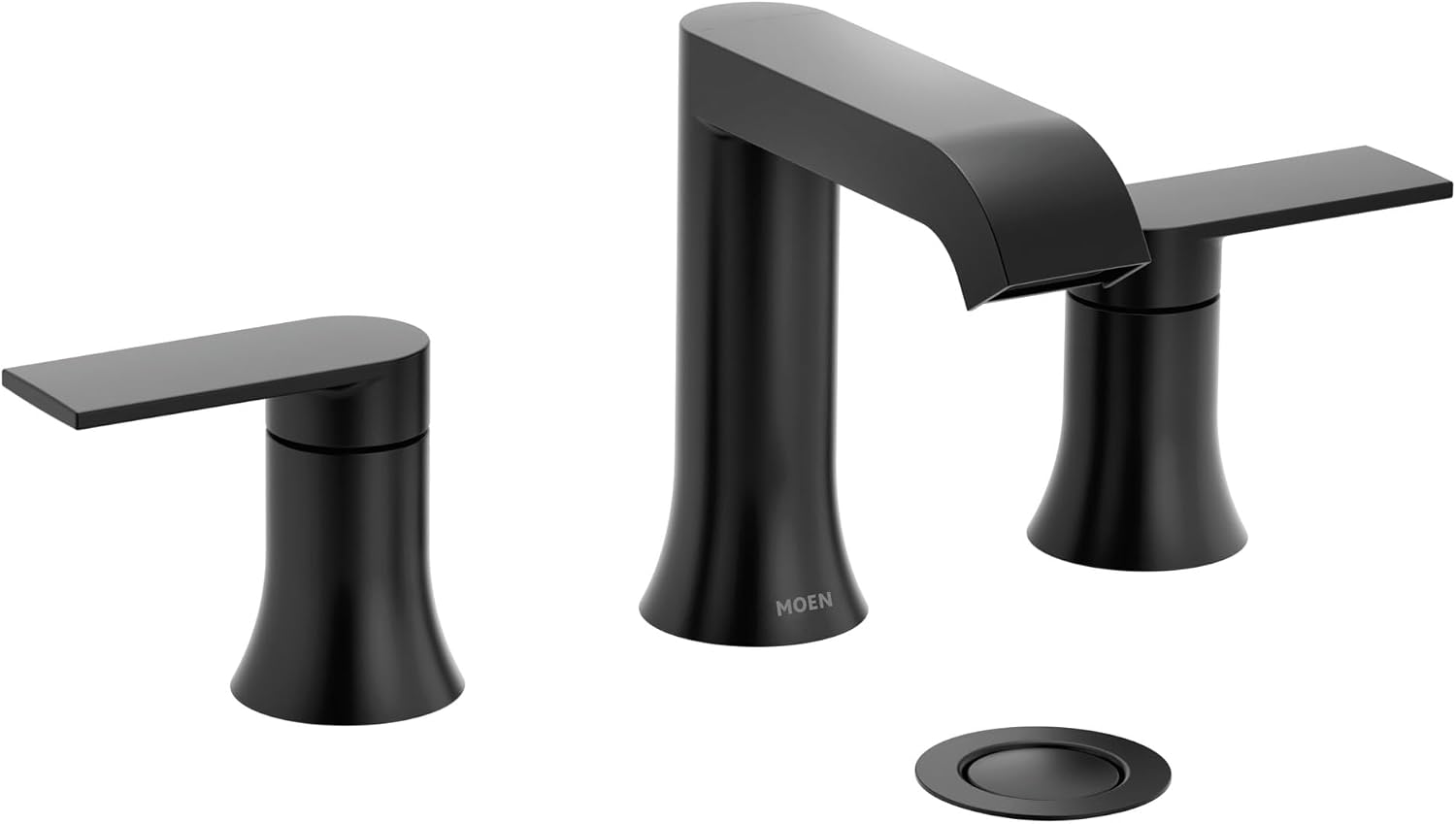 Moen Genta LX Two Handle Widespread Bathroom Sink Faucet in Matte Black