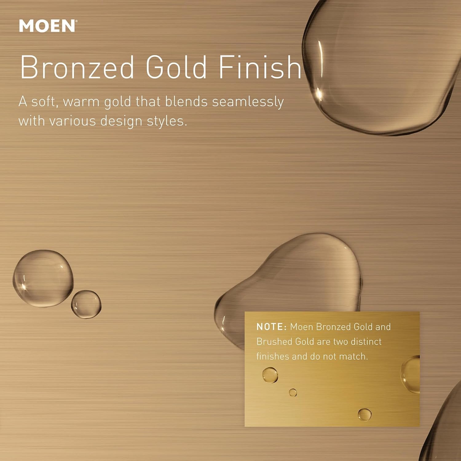 Moen Inara Widespread Bathroom Faucet, Bronzed Gold, 84043BZG