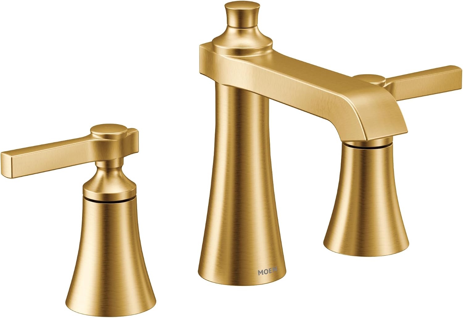 Moen Flara Brushed Gold Two-Handle Adjustable Widespread Bathroom Faucet Trim Kit, Valve Included, TVS6984BG