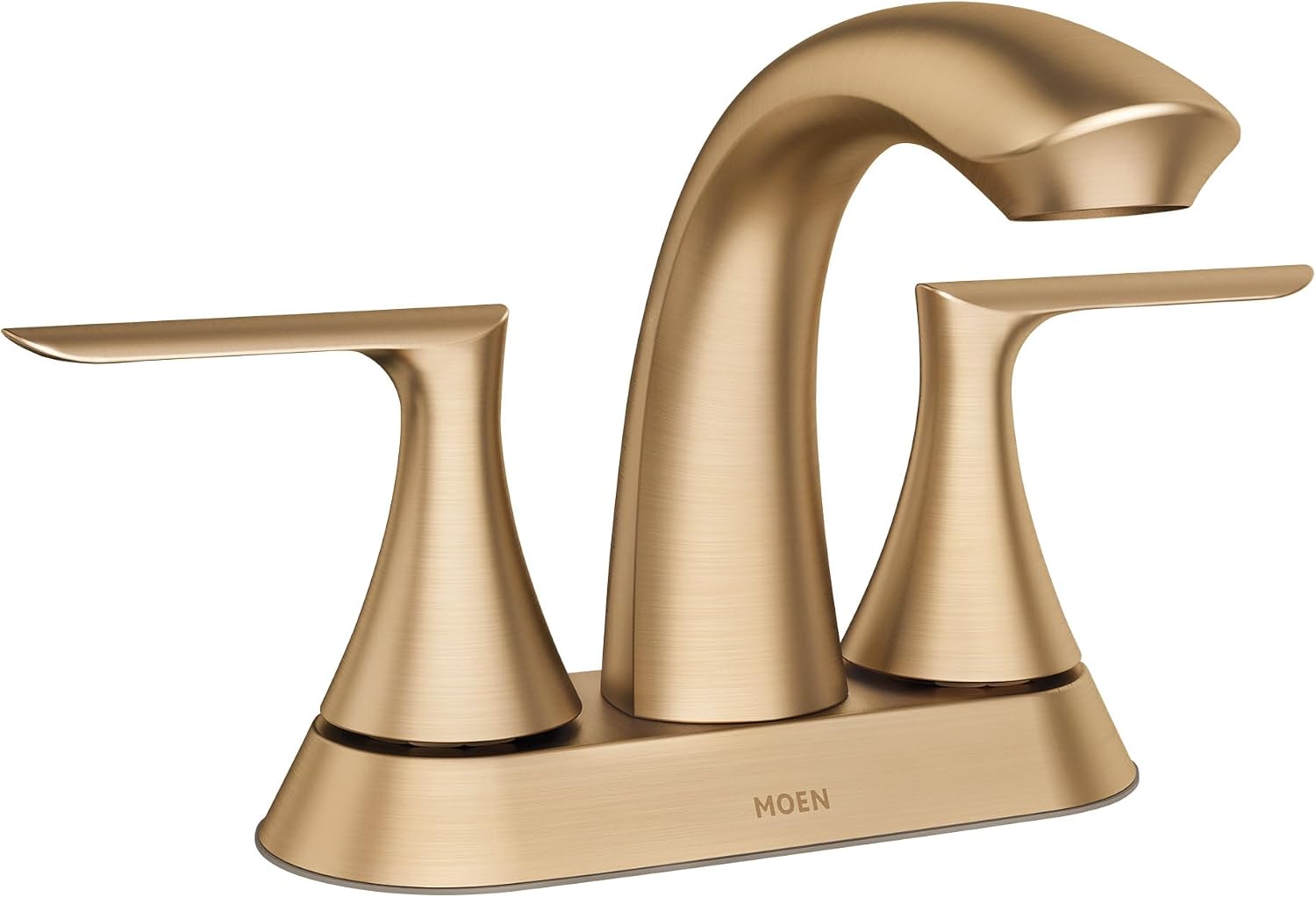 Moen Findlay Bronzed Gold Two Handle 4-Inch Centerset Bathroom Faucet, 84515BZG
