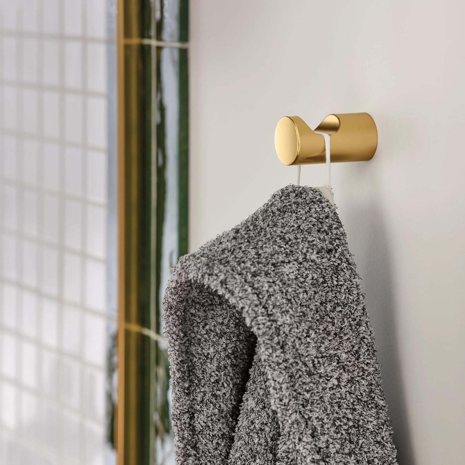 Moen Align Brushed Gold Modern Single Robe Hook, YB0403BG