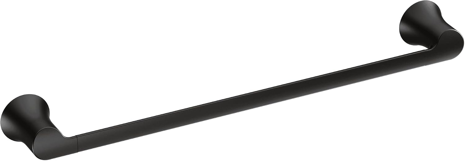 Moen YB0218BL Doux 18-Inch Single -Towel Bar, Matte Black