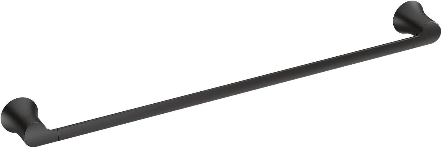 Moen Doux Matte Black 24-Inch Single -Towel Bar, YB0224BL