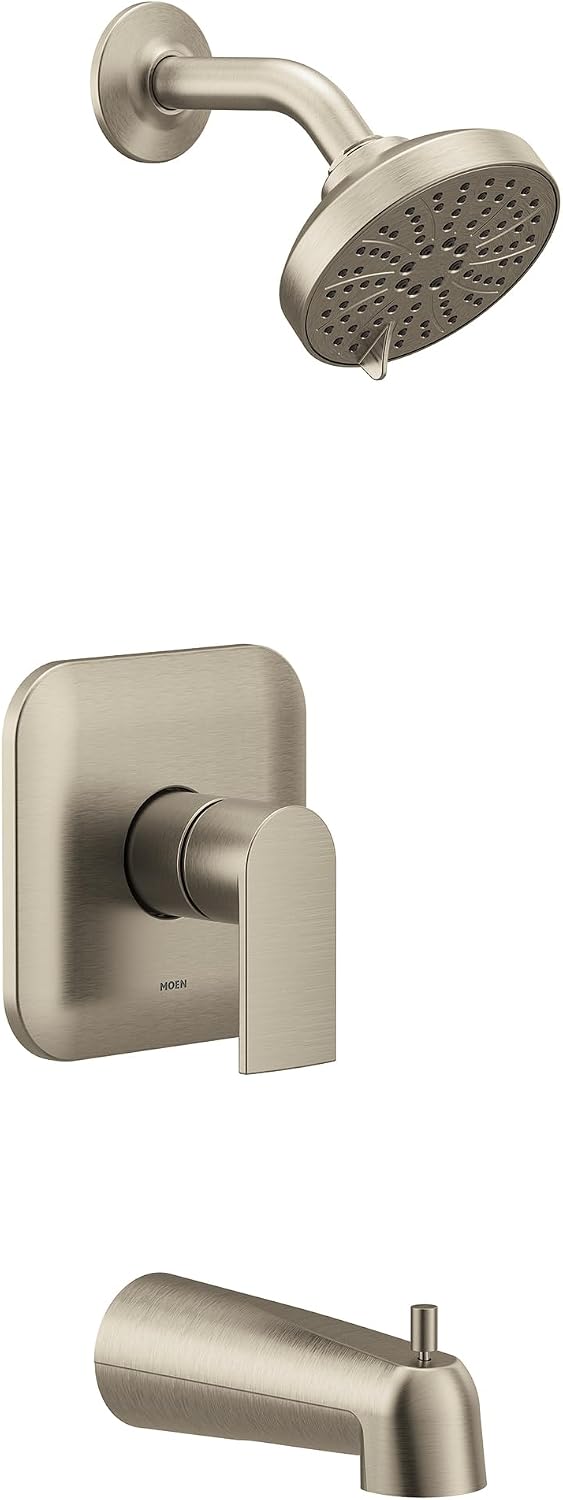 Moen UT2473EPBN Genta LX M-CORE 2-Series 1-Handle Tub and Shower Trim Kit, Valve Required, Brushed Nickel