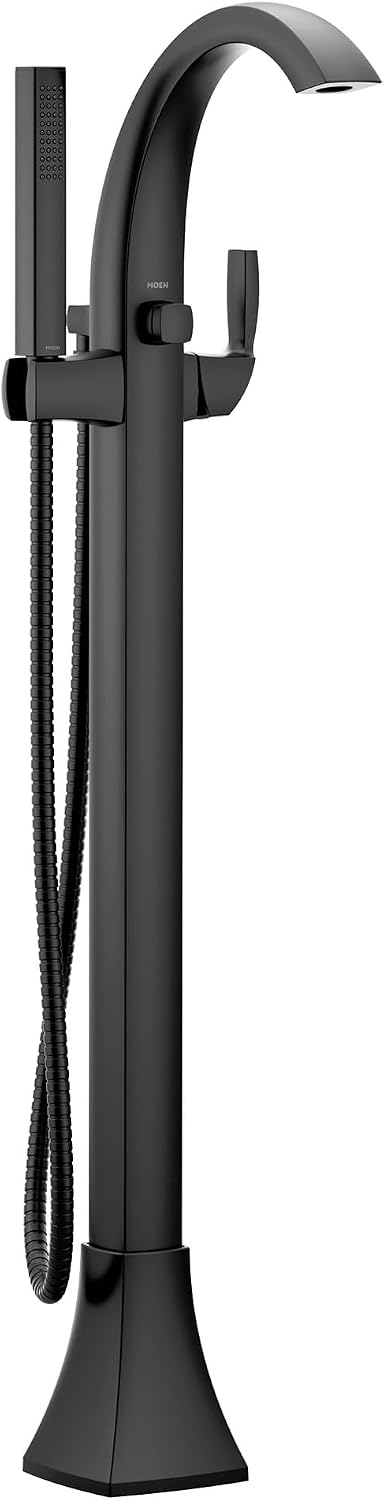 Moen 695BL Voss One-Handle Freestanding Floor Mount Tub Filler with Handshower