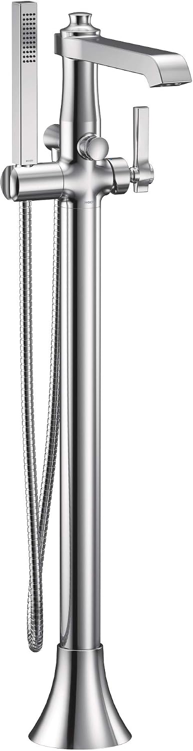 Moen S931 Flara One-Handle Freestanding Floor Mount Tub Filler with Handshower, Chrome