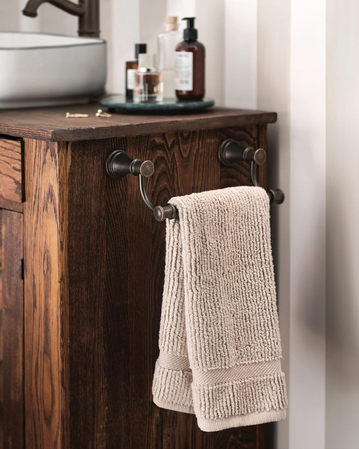 Moen Belfield Oil Rubbed Bronze 9-Inch Bathroom Hand -Towel Bar, YB6486ORB