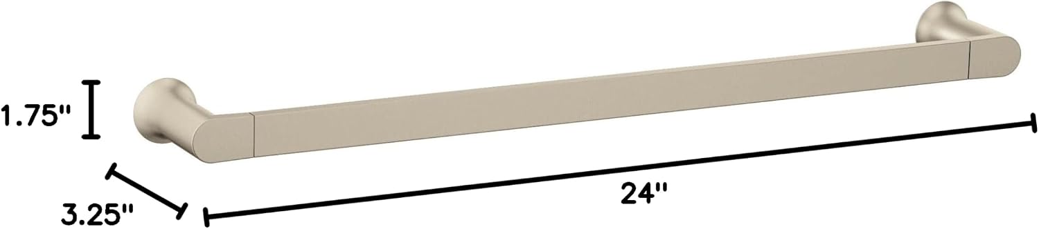Moen Genta LX 24-Inch Towel Bar, Brushed Nickel, BH3824BN