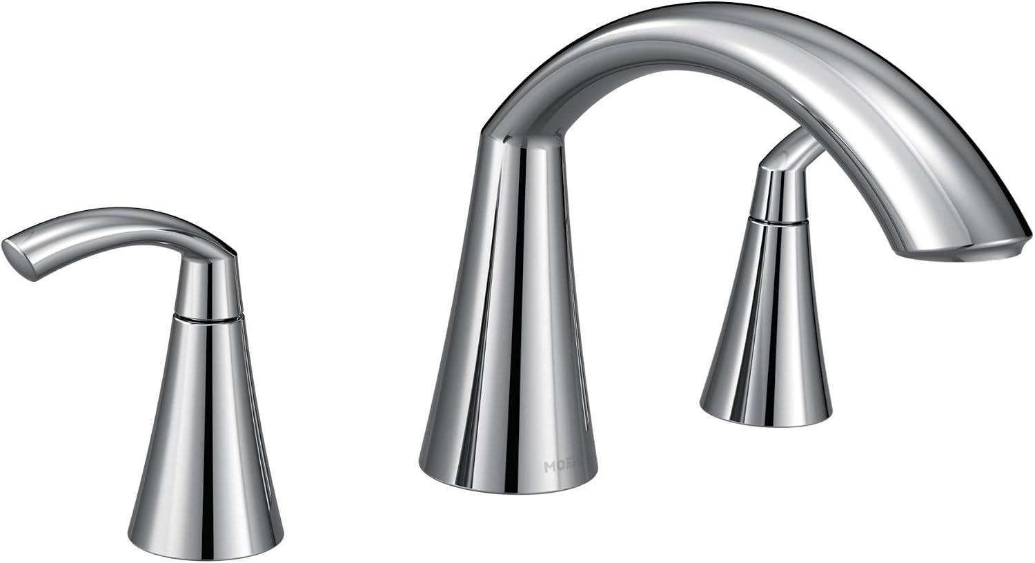 Moen T373 Glyde Chrome Two-Handle high arc Roman tub Faucet