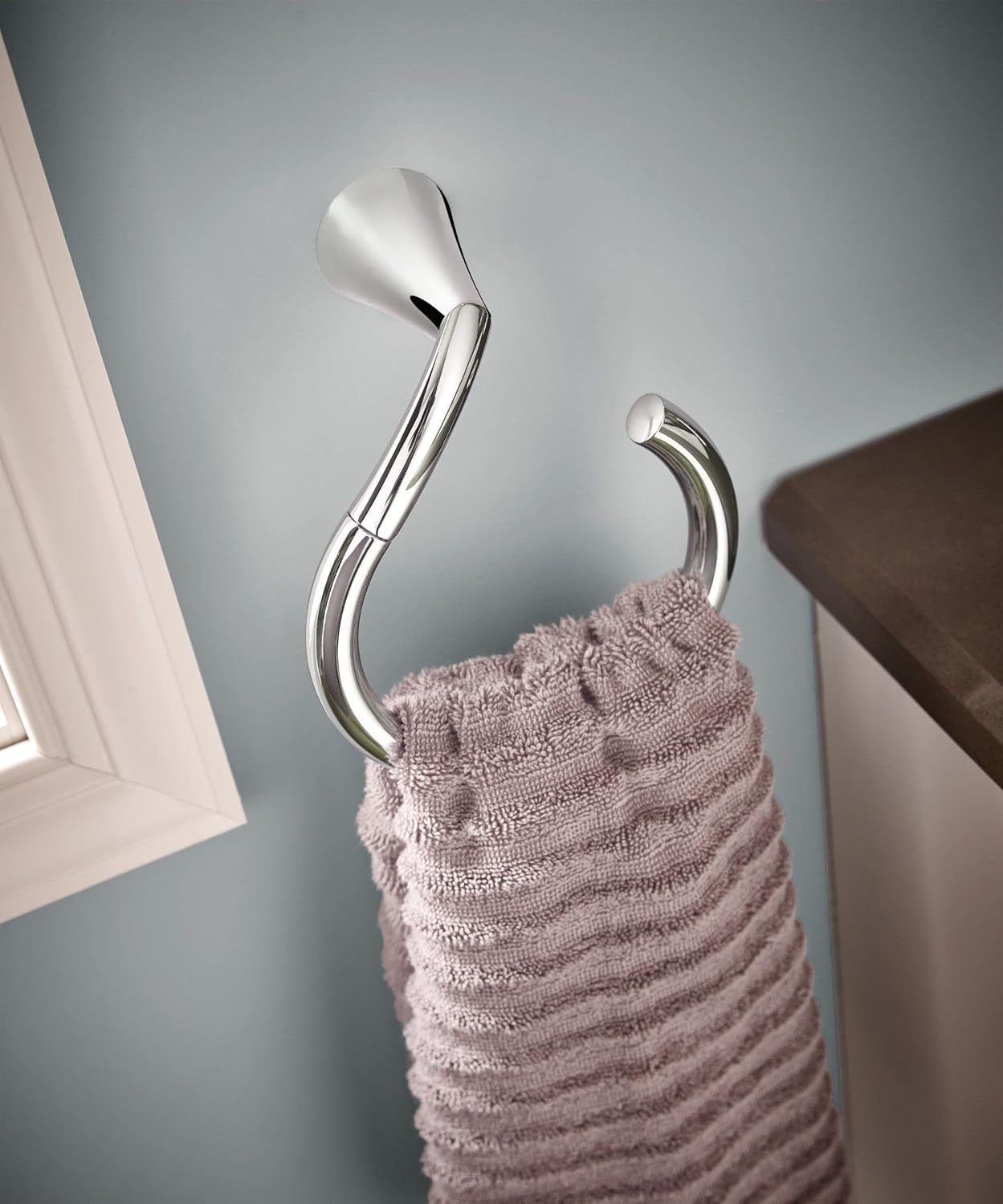 Moen YB2386CH Glyde Towel Ring, Chrome