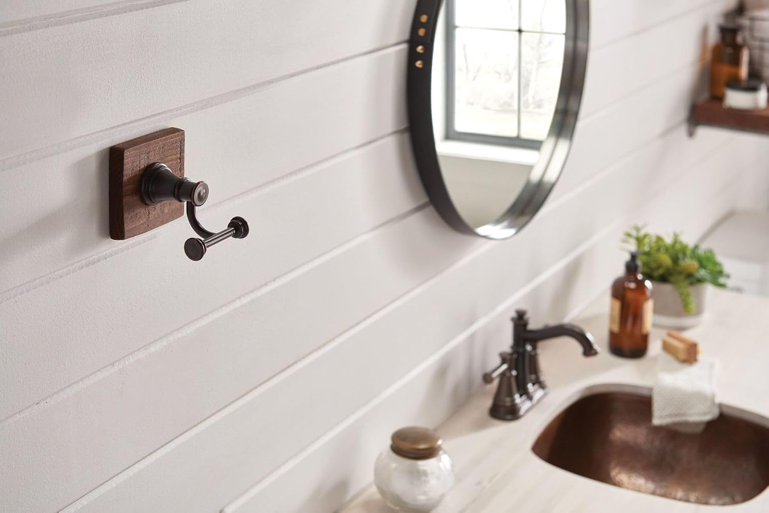 Moen YB6403ORB Belfield Double Robe Hook, Oil Rubbed Bronze