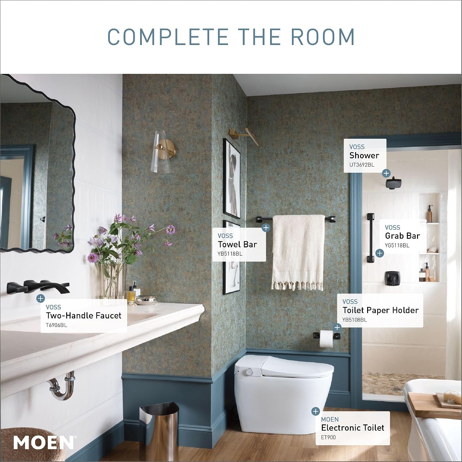 Moen YB5108BLVoss Pivoting Toilet Paper Holder