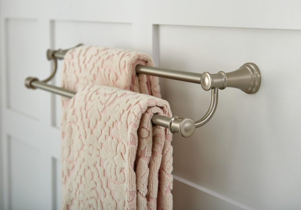 Moen YB6422ORB Belfield 24 inch Bathroom Double -Towel Bar, Oil Rubbed Bronze