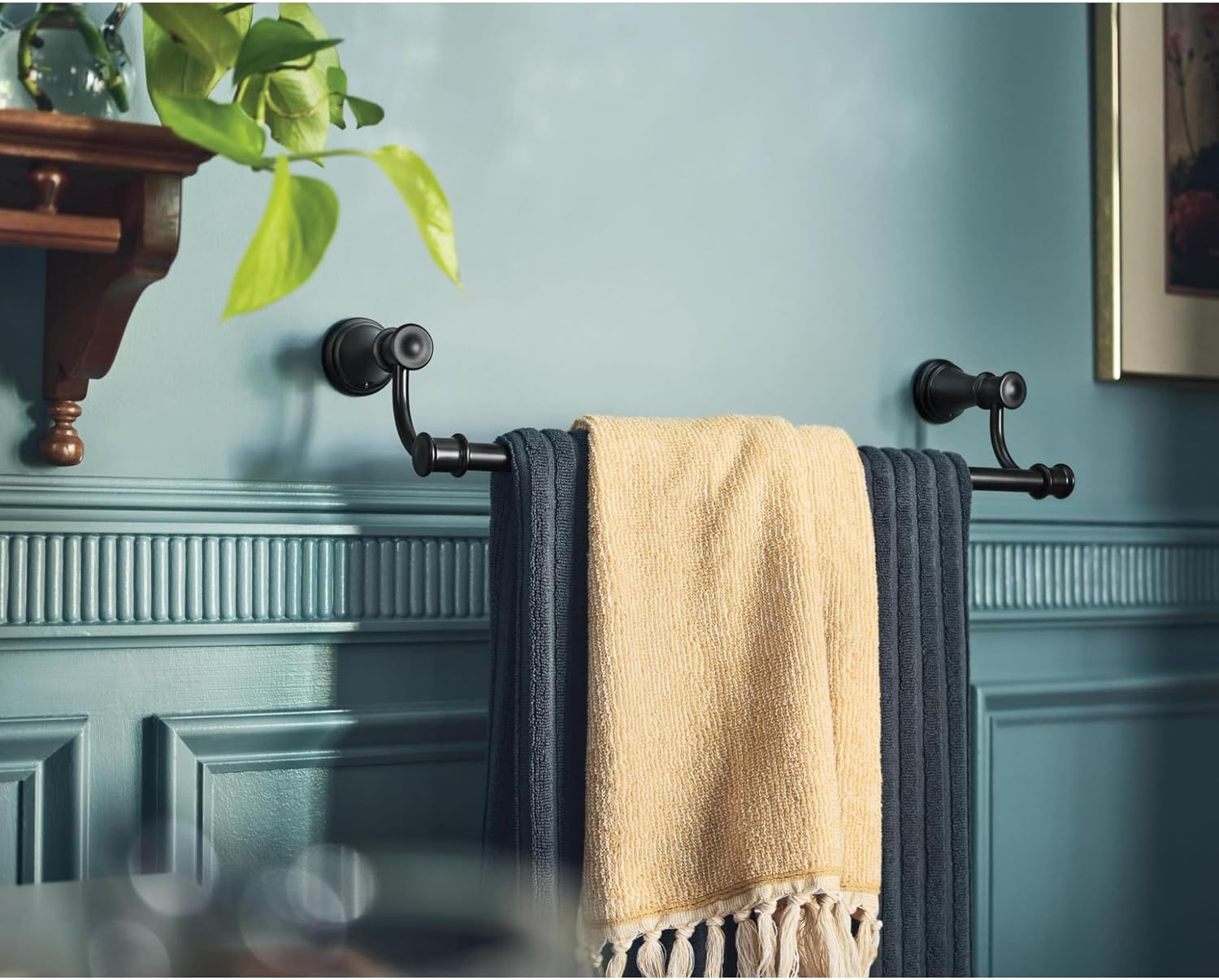 Moen YB6418ORB Belfield 18-Inch Bathroom Towel Bar, Oil Rubbed Bronze