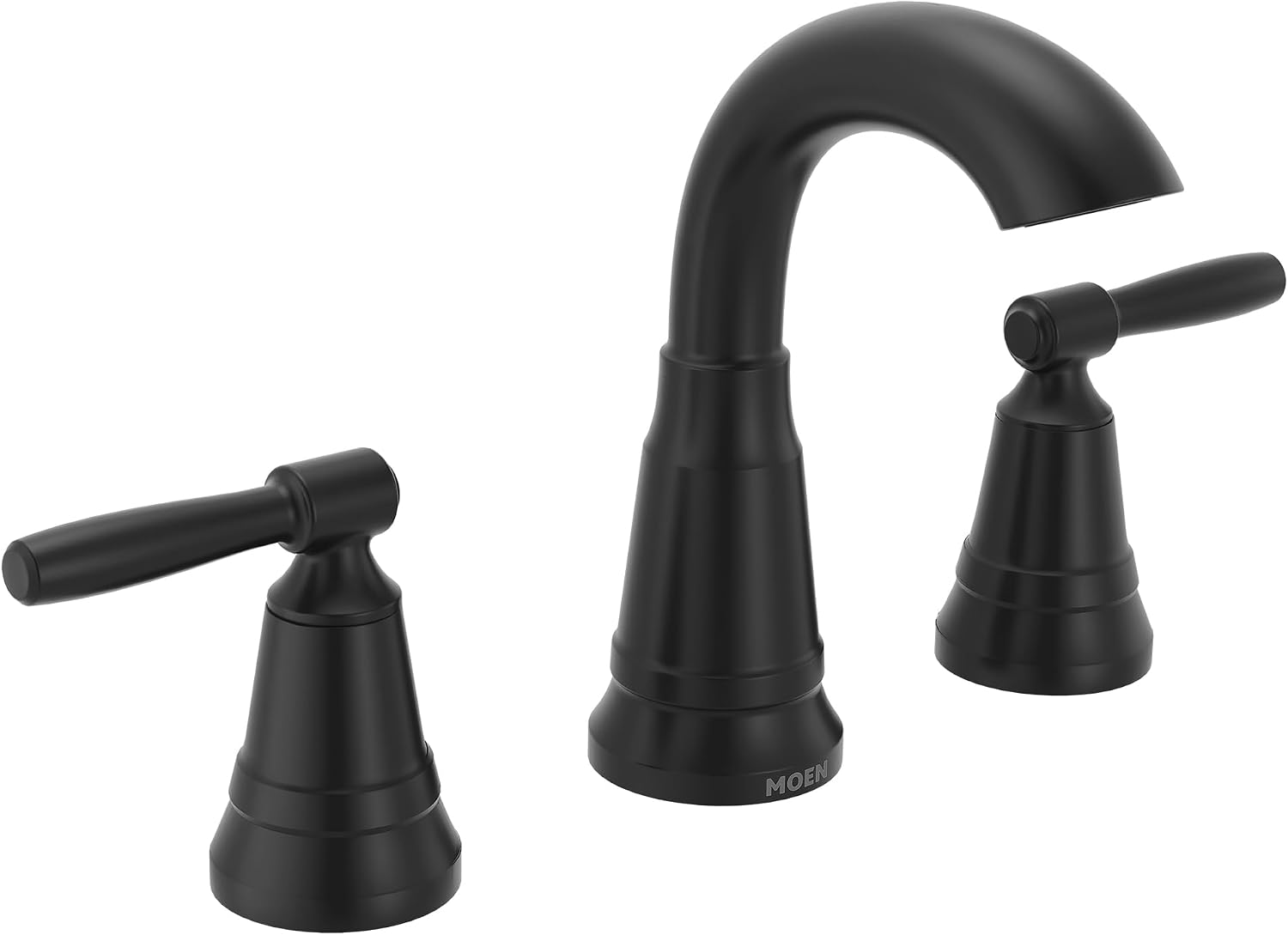 Moen Halle Widespread Bathroom Faucet, Matte Black, 84972BL