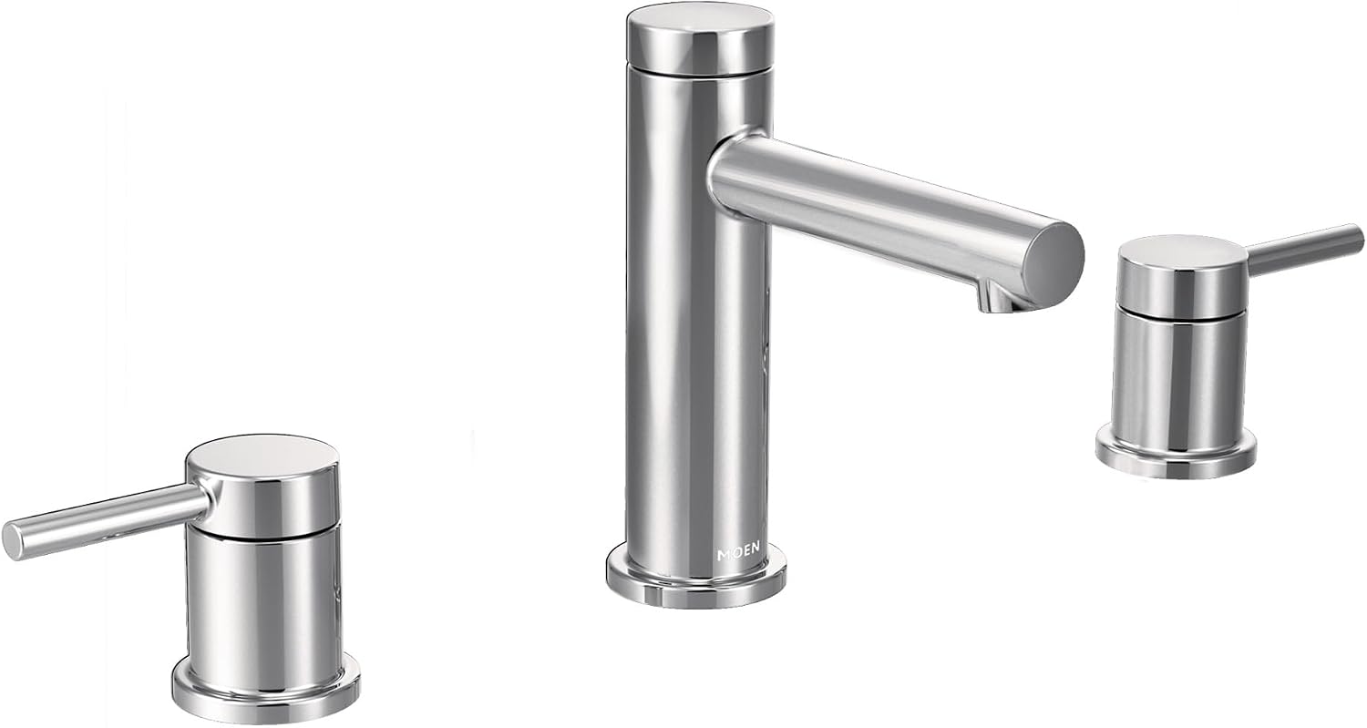 Moen Align Chrome Two-Handle Modern Widespread Bathroom Faucet Trim Kit, Valve Included, TV6193